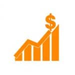 Gráfico ascendente de crecimiento financiero