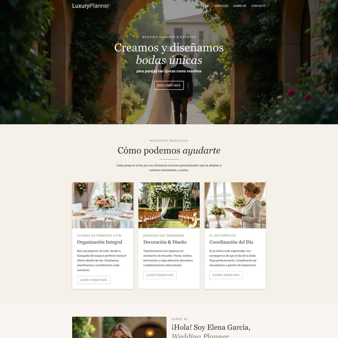 Planificación y diseño de bodas elegantes y únicas