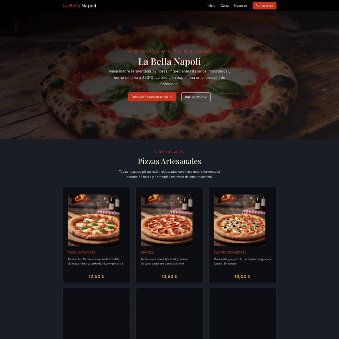 Pizzería La Bella Napoli en Barcelona